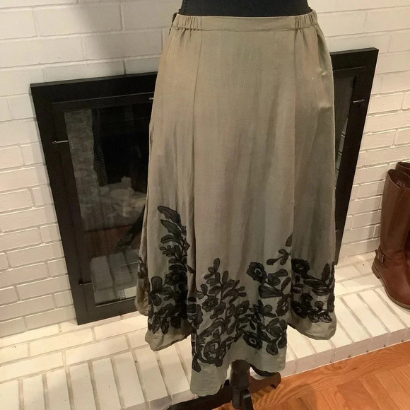 #102 Gorgeous Chicos Cotton/Silk Skirt Sz 4 - Picture 7 of 8